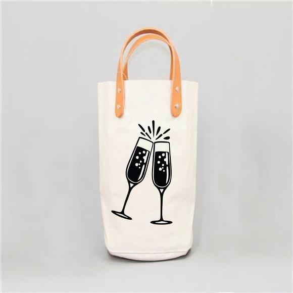 Wine Bag em Algodão e Alças Couro Ecológico - Wn1507