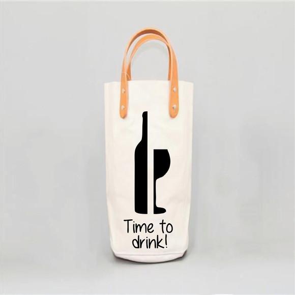 Wine Bag em Algodão e Alças Couro Ecológico - Wn1508