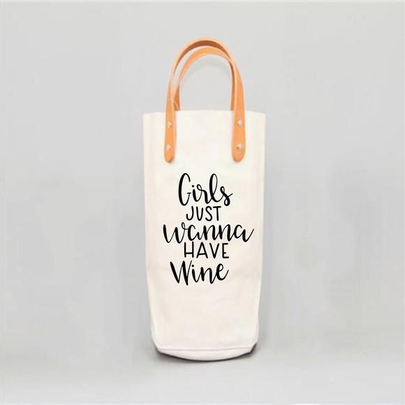 Wine Bag em Algodão e Alças Couro Ecológico - Wn1514