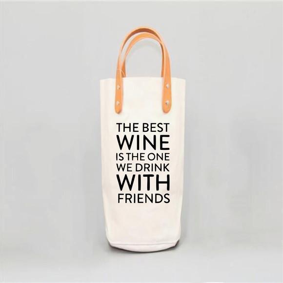 Wine Bag em Algodão e Alças Couro Ecológico - Wn1511