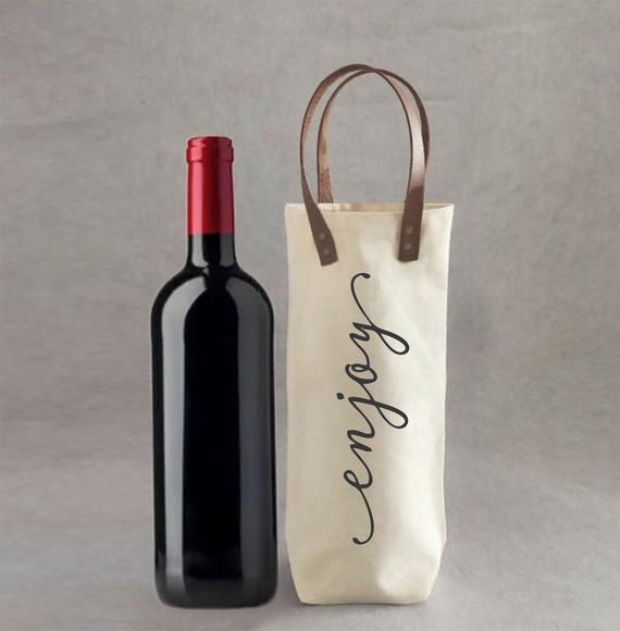Wine Bag em Algodão e Alças Couro Ecológico - Wn502