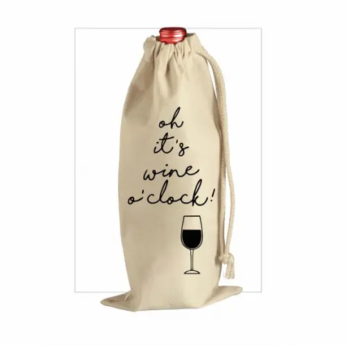 10 Sacos para Vinho em Algodão s/ Babado - 15 x 35cm