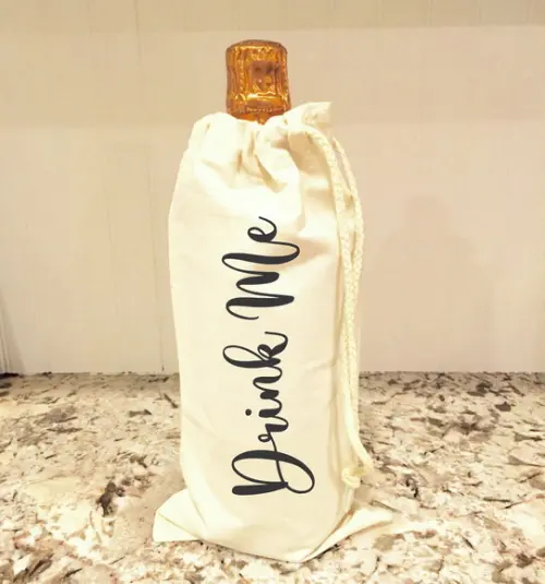 10 Sacos para Vinho em Algodão s/ Babado - 15 x 35cm