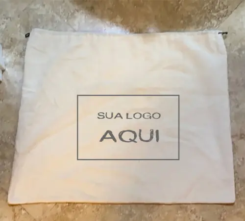 100 Dust Bags em Algodão Cru - 45 x 60cm