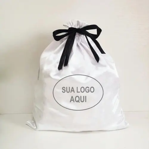 100 Dust Bags em Cetim Personalizados - 30 x 40cm