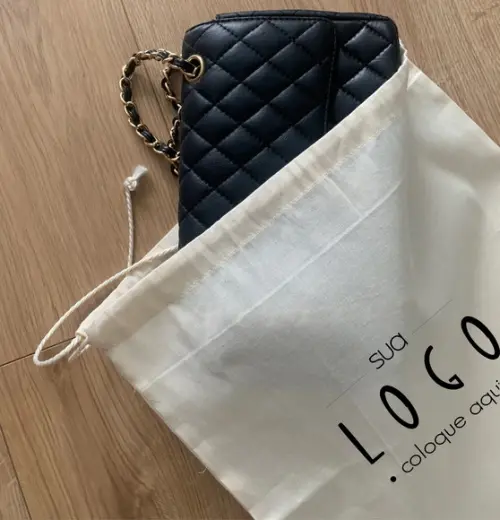 100 Dust Bags em Cretone Branco - 30 x 45cm