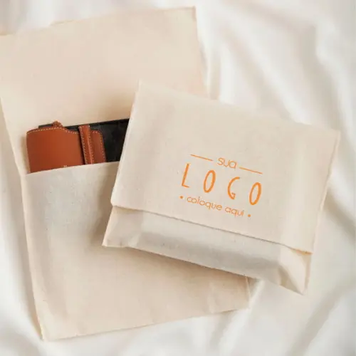 100 Envelopes em Algodão Cru - 13x18cm -