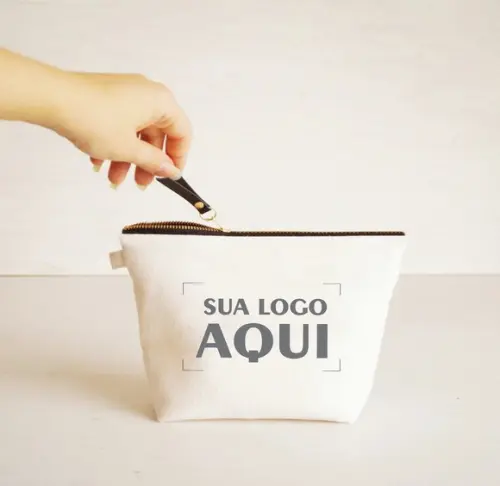 100 Necessaires m em Algodão - 18x13cm