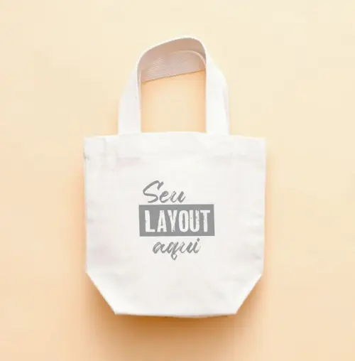 100 Sacolas em Algodão Cru Personalizadas - 20 x 25cm