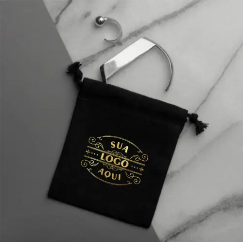 100 Sacos em Linho Personalizados - 10x10cm