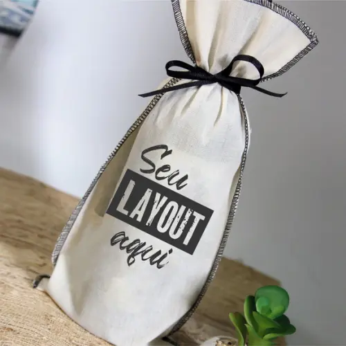 150 Saq Algodão Cru Personalizados sem Cadarço - 10 x 15cm