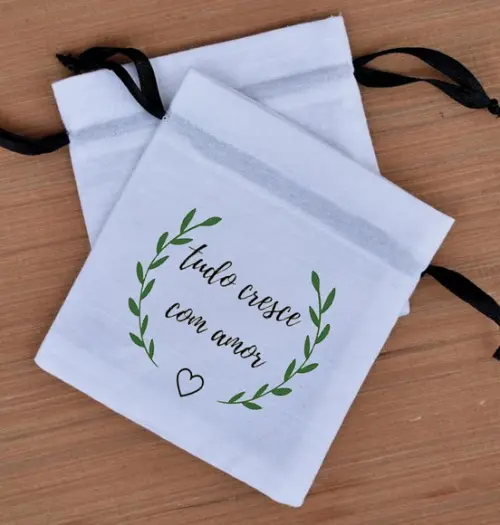 20 Saquinhos em Oxford Personalizados - 10 x 12cm