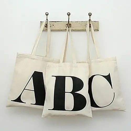 50 Sacolas em Algodão Cru Personalizadas - 20 x 25cm