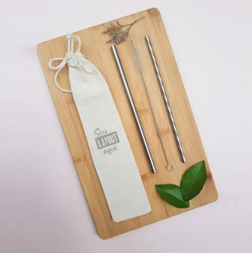 50 Saq. Algodão Cru Personalizados - 5 x 25 cm