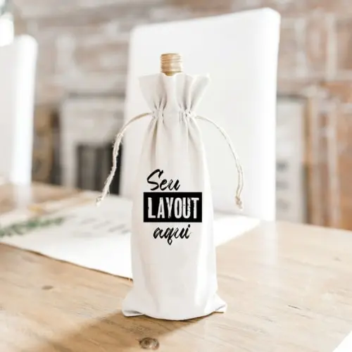 50 Saq. de Algodão Cru Personalizados c/ Babado - 10 x 25cm