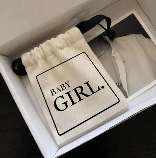 50 Saquinhos 'baby Girl' - 10 x 7cm