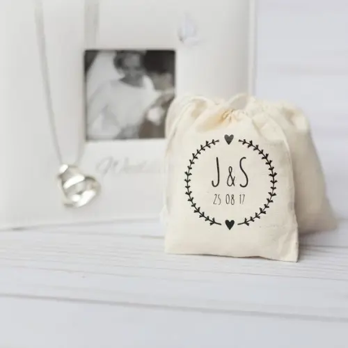 50 Saquinhos de Algodão Cru Personalizados - 20 x 25cm