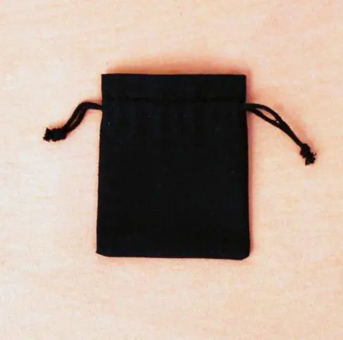 50 Saquinhos em Algodão Preto Personalizados - 12 x 15cm