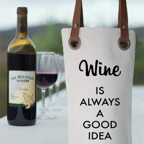 Wine Bag em Algodão e Alças Couro Ecológico - Wb296