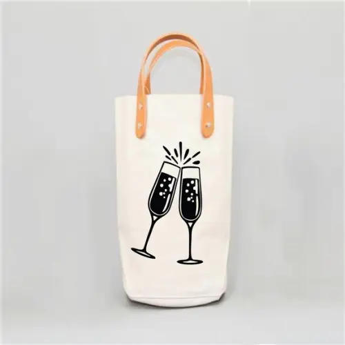 Wine Bag em Algodão e Alças Couro Ecológico - Wn1507