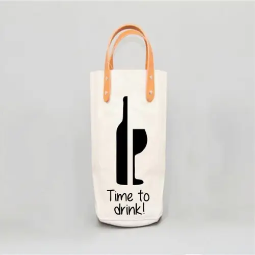 Wine Bag em Algodão e Alças Couro Ecológico - Wn1508