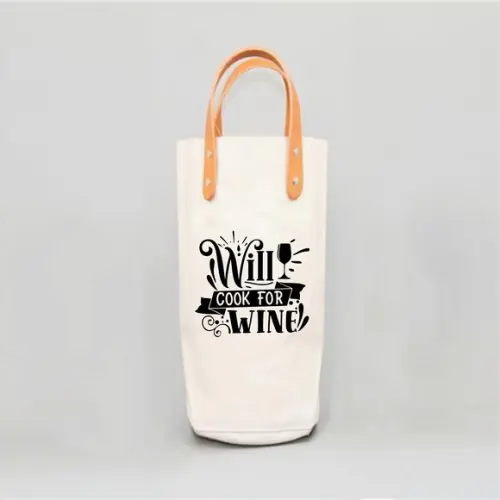 Wine Bag em Algodão e Alças Couro Ecológico - Wn1509