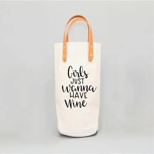 Wine Bag em Algodão e Alças Couro Ecológico - Wn1514