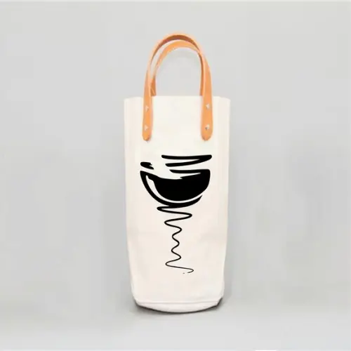 Wine Bag em Algodão e Alças Couro Ecológico - Wn1510