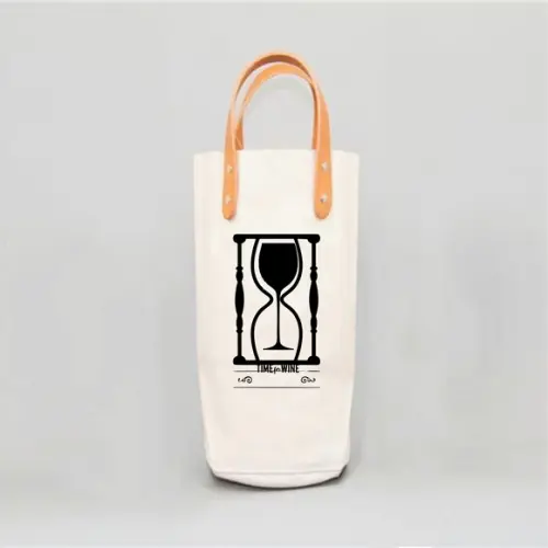 Wine Bag em Algodão e Alças Couro Ecológico - Wn1513
