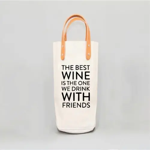 Wine Bag em Algodão e Alças Couro Ecológico - Wn1511