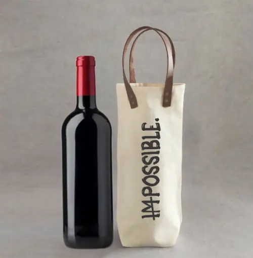 Wine Bag em Algodão e Alças Couro Ecológico - Wn501