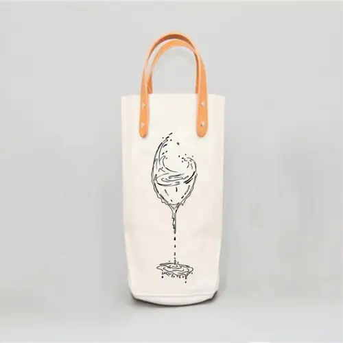 Wine Bag em Algodão e Alças Couro Ecológico - Wn1516