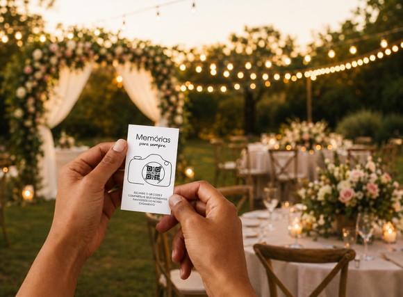 Qr Code Casamento Memórias para Sempre Fotos
