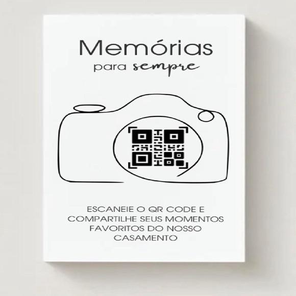 Qr Code Casamento Memórias para Sempre Fotos