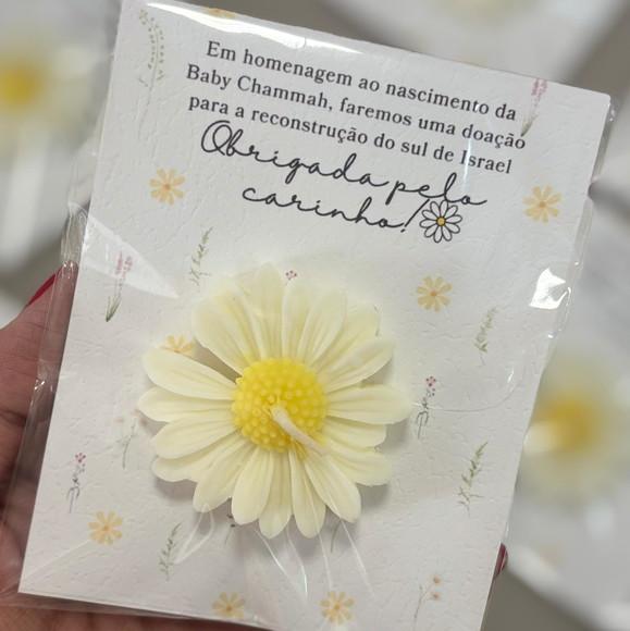 Vela Aromática Margarida no Cartão