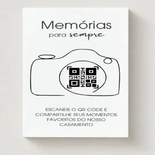 Qr Code Casamento Memórias para Sempre Fotos