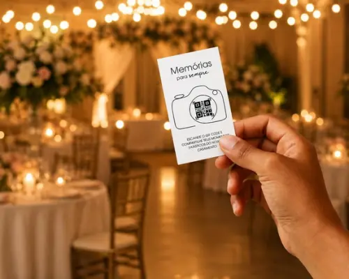 Qr Code Casamento Memórias para Sempre Fotos