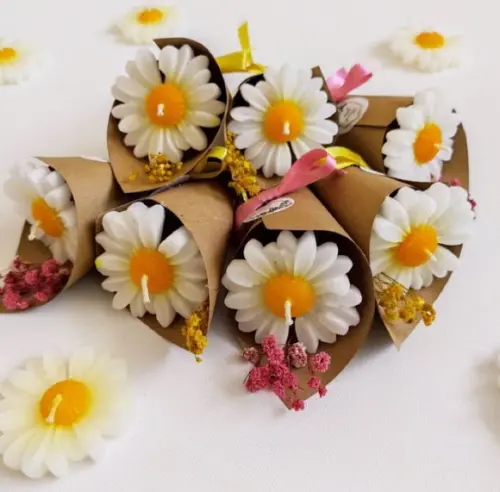 Vela Aromática Margarida no Buquê