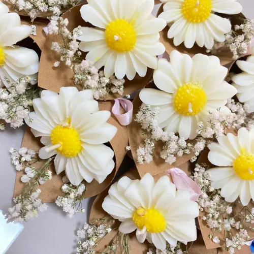 Vela Aromática Margarida no Buquê