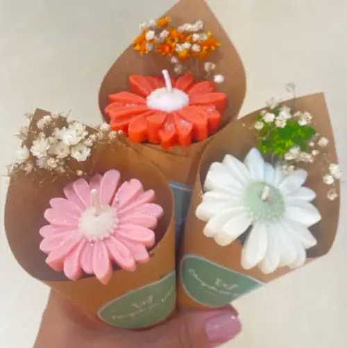 Vela Aromática Margarida no Buquê