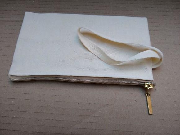 Nécessaire 15x20cm em Algodão Cru sem Impressão