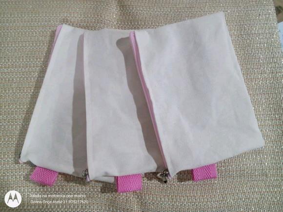 Nécessaire com Fundo 15x20cm em Algodão Cru sem Impressão
