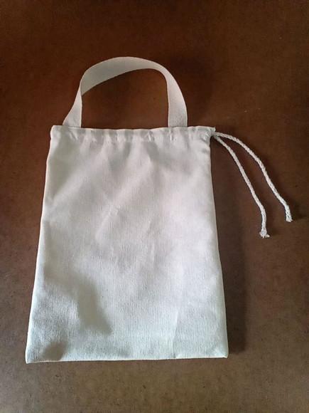 Saco Alça 22x28cm em Algodão Cru