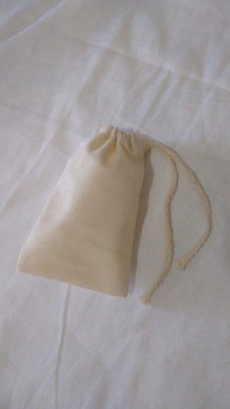 Saco p/ Vela 10x15cm Algodão em Algodão Cru sem Impressão