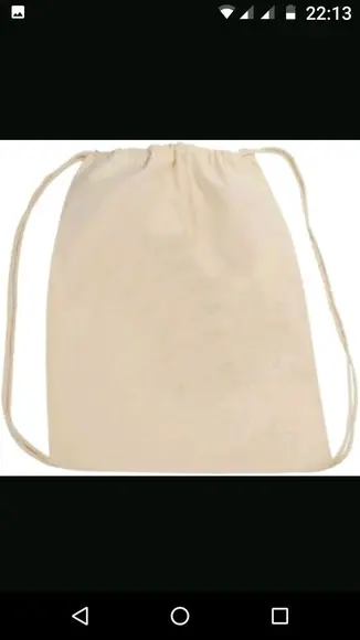 Mochila 30x35 em Algodão Cru sem Impressão
