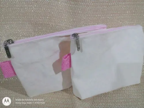 Nécessaire com Fundo 15x20cm em Algodão Cru sem Impressão