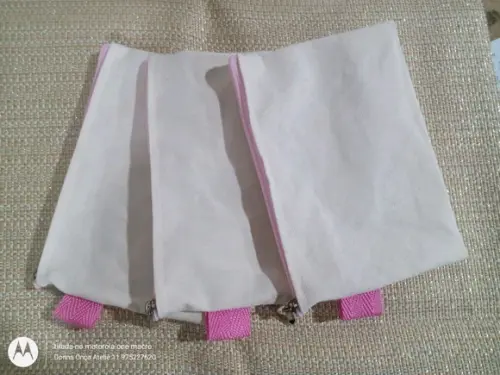 Nécessaire com Fundo 15x20cm em Algodão Cru sem Impressão