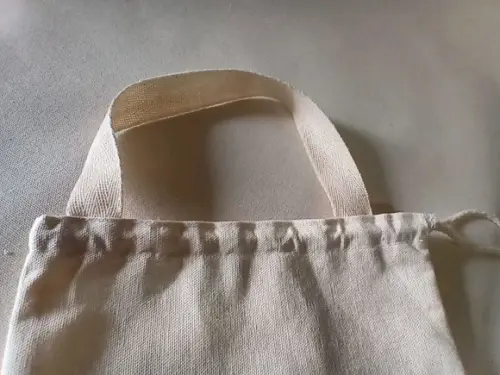 Saco Alça 15x25cm Algodão Cru