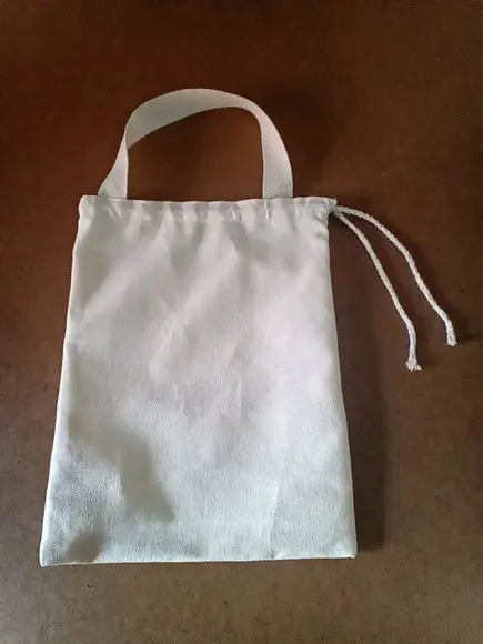 Saco Alça 22x28cm em Algodão Cru