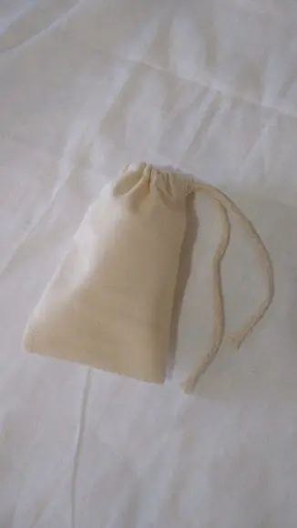 Saco p/ Vela 10x15cm Algodão em Algodão Cru sem Impressão